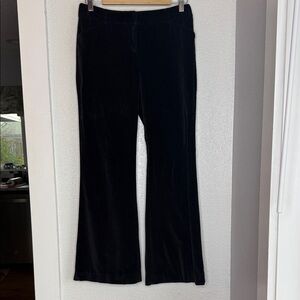Black Velvet Pants low rise flare leg The Christie Fit Size 2 office siren Y2K